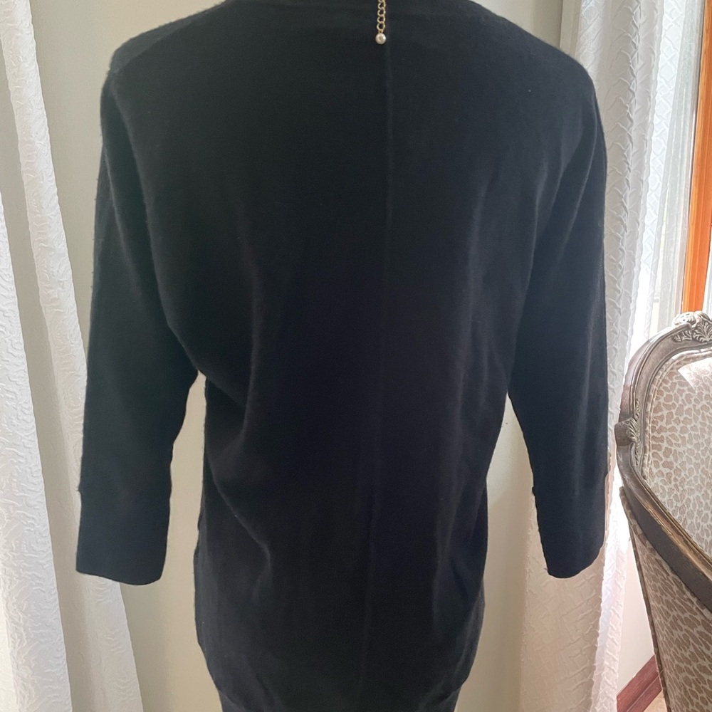 Nordstrom Collection Black V-Neck Sweater CASHMERE XS Fits generously - Picture 5 of 5